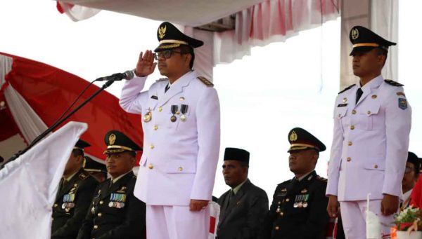 Perdana, Pj Bupati Aceh Utara Pimpin Upacara HUT RI ke 77