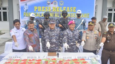 Lanal Lhokseumawe Temukan 22 Bungkus Narkoba