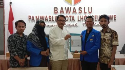 PMII Lhokseumawe Daftar Sebagai Lembaga Pemantau Pemilu