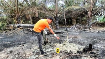 Sumur Minyak Tradisional Meledak, Tim INAFIS Polres Aceh Timur Olah TKP