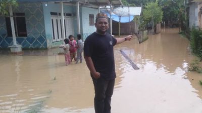 Akibat Hujan Deras Beberapa Gampong di Indra Makmu Terendam Banjir