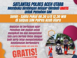Satlantas Aceh Utara Buka Layanan Bimbel Gratis Teori dan Praktek SIM