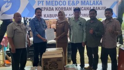 Medco E & P Malaka Salurkan Bantuan Banjir di Aceh Timur