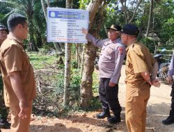 Kapolsek Nurussalam Bersama Muspika Cek Lokasi Pembangunan Gampong Seumatang Aron