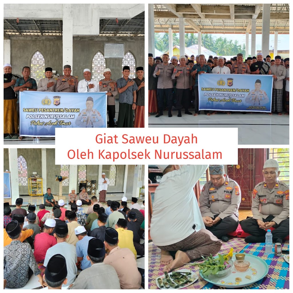 Kapolsek Nurussalam Saweu Dayah di Kecamatan Nurussalam