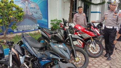 Polres Aceh Utara Amankan 48 Sepmor Aksi Balap Liar