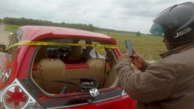 Warga Lampung Temukan Mobil Bekas Tembakan Penuh Darah