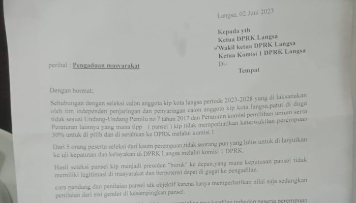Seleksi Anggota KIP Kota Langsa Diduga Kangkangi Aturan