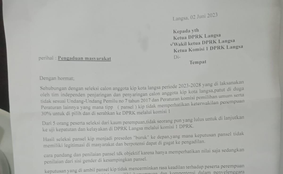Seleksi Anggota KIP Kota Langsa Diduga Kangkangi Aturan