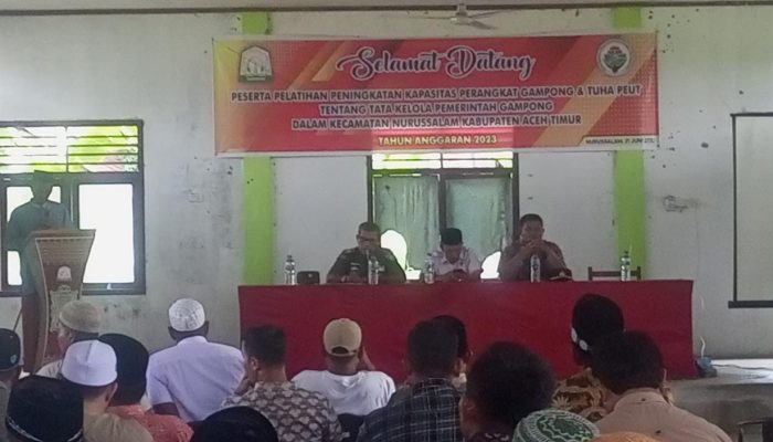 Camat Dukung Pelatihan Kapasitas Perangkat Gampong di Kecamatan Nurussalam
