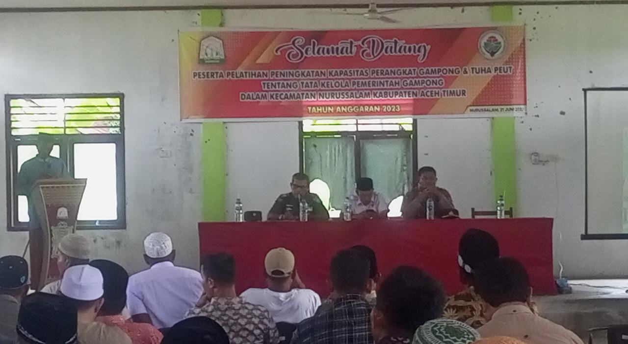 Camat Dukung Pelatihan Kapasitas Perangkat Gampong di Kecamatan Nurussalam
