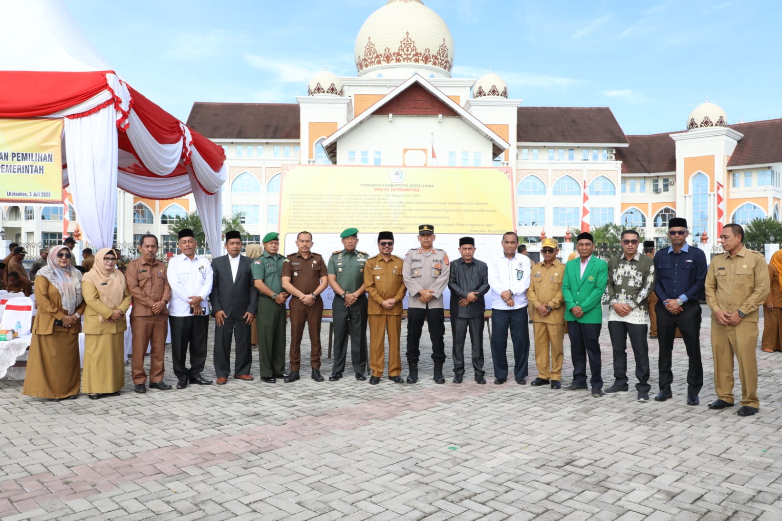 Jelang Pemilu 2024 ASN dan Pejabat Aceh Utara Nyatakan Netralitas