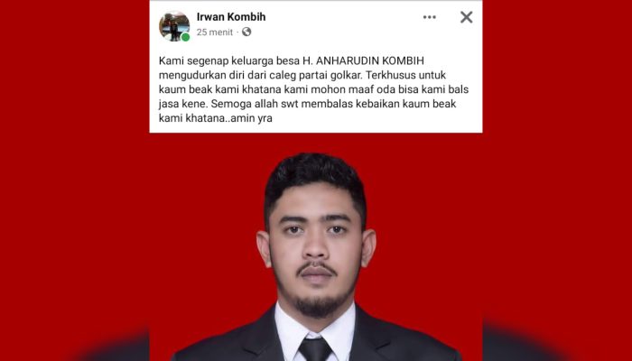 Bacaleg Dapil Satu dari Partai Golkar di Subulussalam Mundur