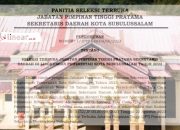 Seleksi Jabatan Pimpinan Tinggi Pratama Kota Subulussalam Telah di Buka