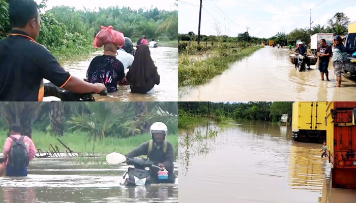 Hujan Petir Landa Subulussalam, Sebagian Jalan Terendam Banjir