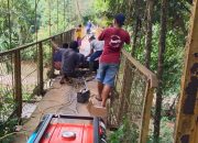 Lantai Jembatan Gantung Lhok Keutapang Abdya Memprihatinkan