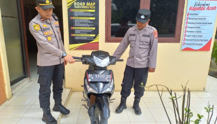 Terparkir Selama Tiga Hari, Satu Unit Sepeda Motor Diamankan Pihak Kepolisian