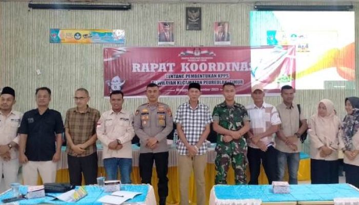 Kapolsek Peureulak Timur Hadiri Rapat Koordinasi Rencana Pembentukan KPPS untuk Pemilu 2024, Ini Pesannya