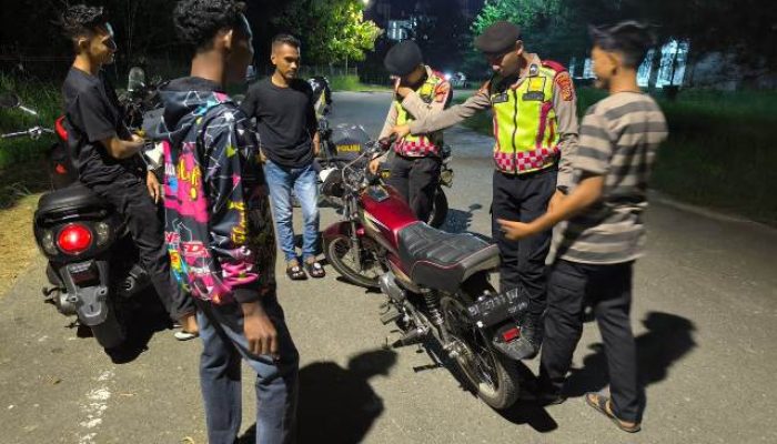 Satsamapta Polres Aceh Timur Gencar Patroli Balap Liar