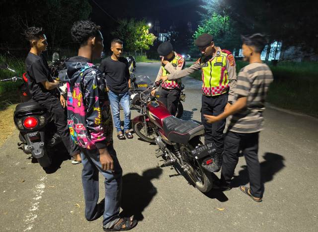 Satsamapta Polres Aceh Timur Gencar Patroli Balap Liar