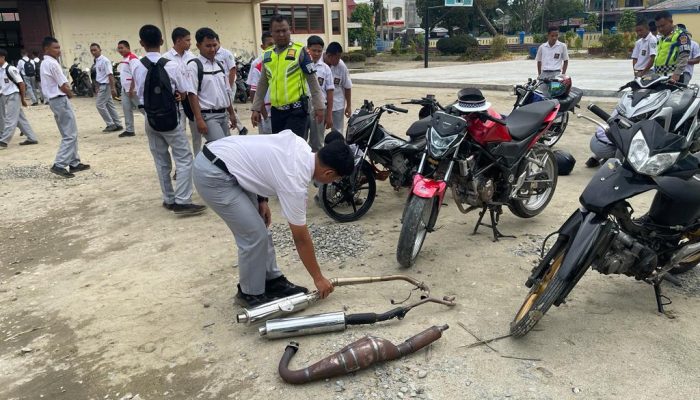 Sat Lantas Polres Langsa Amankan 25 Sempor dengan Knalpot Brong