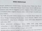 Ini Surat Pernyataan TAPK Subulussalam Terkait Insentif dr Spesialis