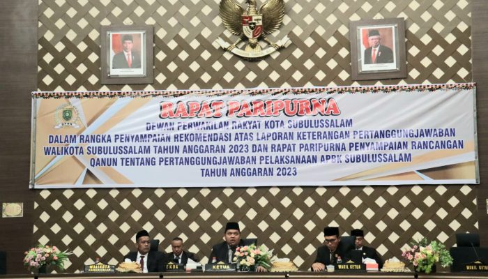DPR Sampaikan Rekomendasi Terkait LKPJ Walikota Subulussalam Tahun 2023