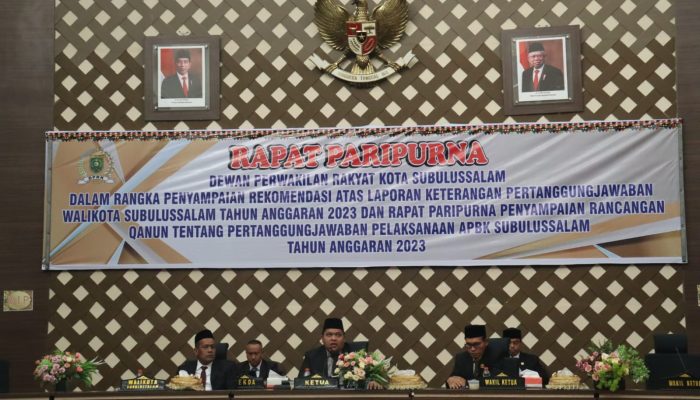 Ditengah Mosi Tak Percaya Ketua DPRK Subulussalam Pimpin Paripurna
