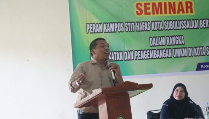 Sosialisasikan AMANAH, Ketua Stit Hafas Harapkan Mahasiswa Kembangkan UMKM di Subulussalam