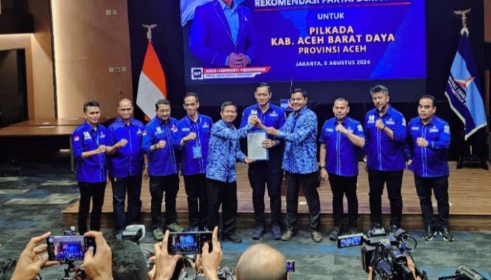 Serahkan Rekomendasi, Demokrat Resmi Mengusung Salman dan Yusran Adek di Pilkada Abdya