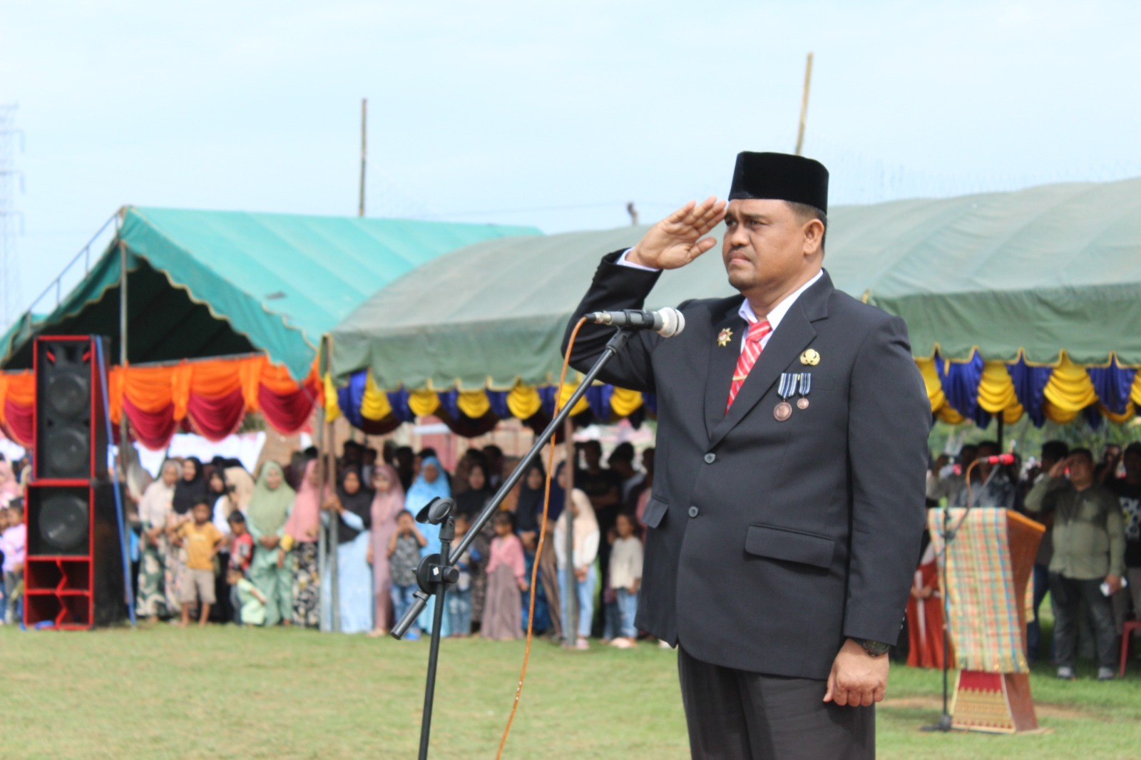Upacara HUT RI ke 79 di Kecamatan Nurussalam Berjalan Sukses