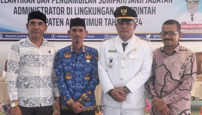 Zarkasyi Resmi Menjabat Sebagai Camat Pante Bidari