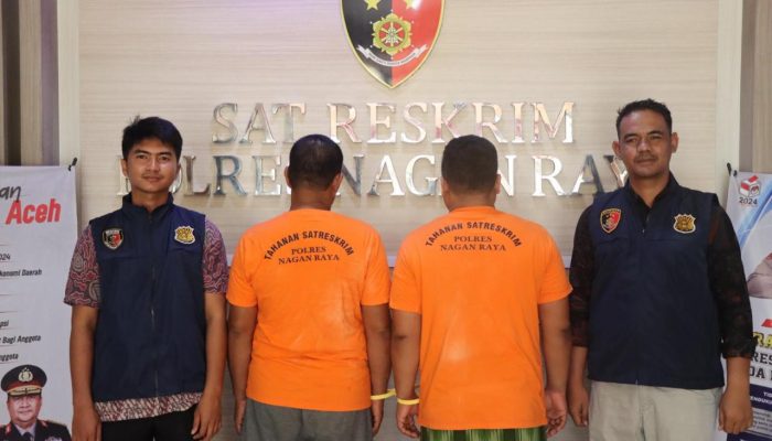 Dua Tersangka Kasus Penambang Ilegal Galian C Dilimpahkan Ke Kajari Nagan Raya