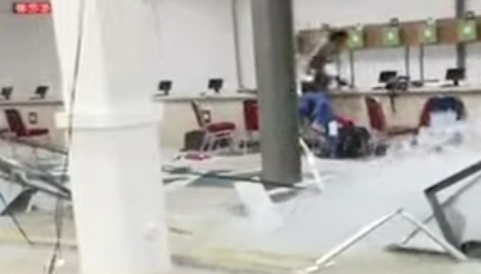 Gegara Atap Jebol Karena Hujan Deras Venue Menembak PON di Aceh Ditunda Sementara 