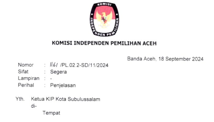 KIP Aceh Jelaskan Qanun Aceh No 7 Tahun 2024 Tentang Pilkada di Subulussalam
