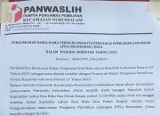 Panwaslih Nurussalam Umumkan Kelulusan Anggota PPL Dalam Pilkada 2024