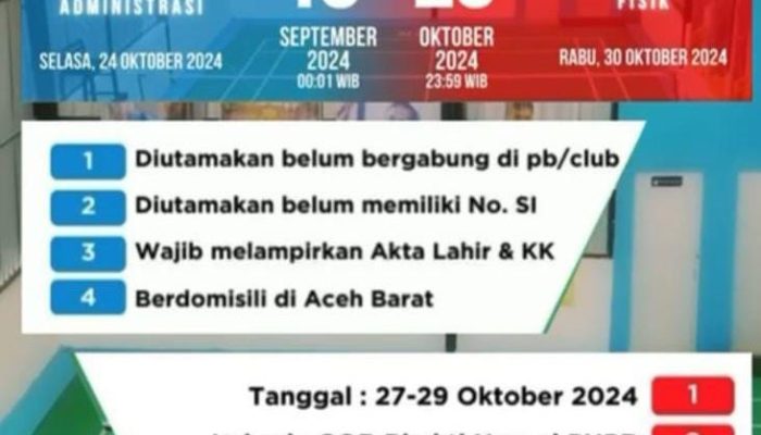 Pendaftar Calon Atlet Binaan PB PUPR Plus Membludak