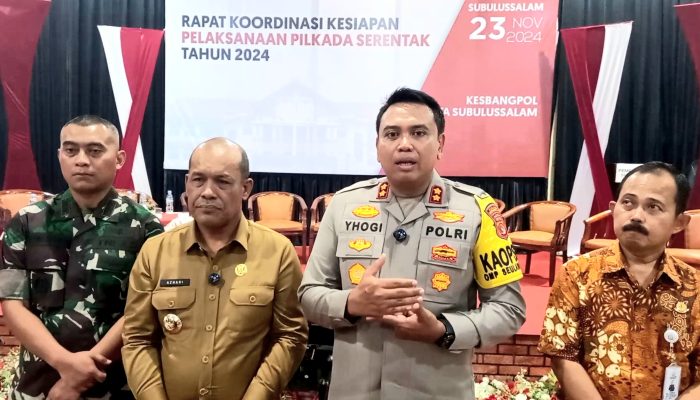 Jelang Pilkada, Kapolres Subulussalam: Situasi Kamtibmas Aman Terkendali