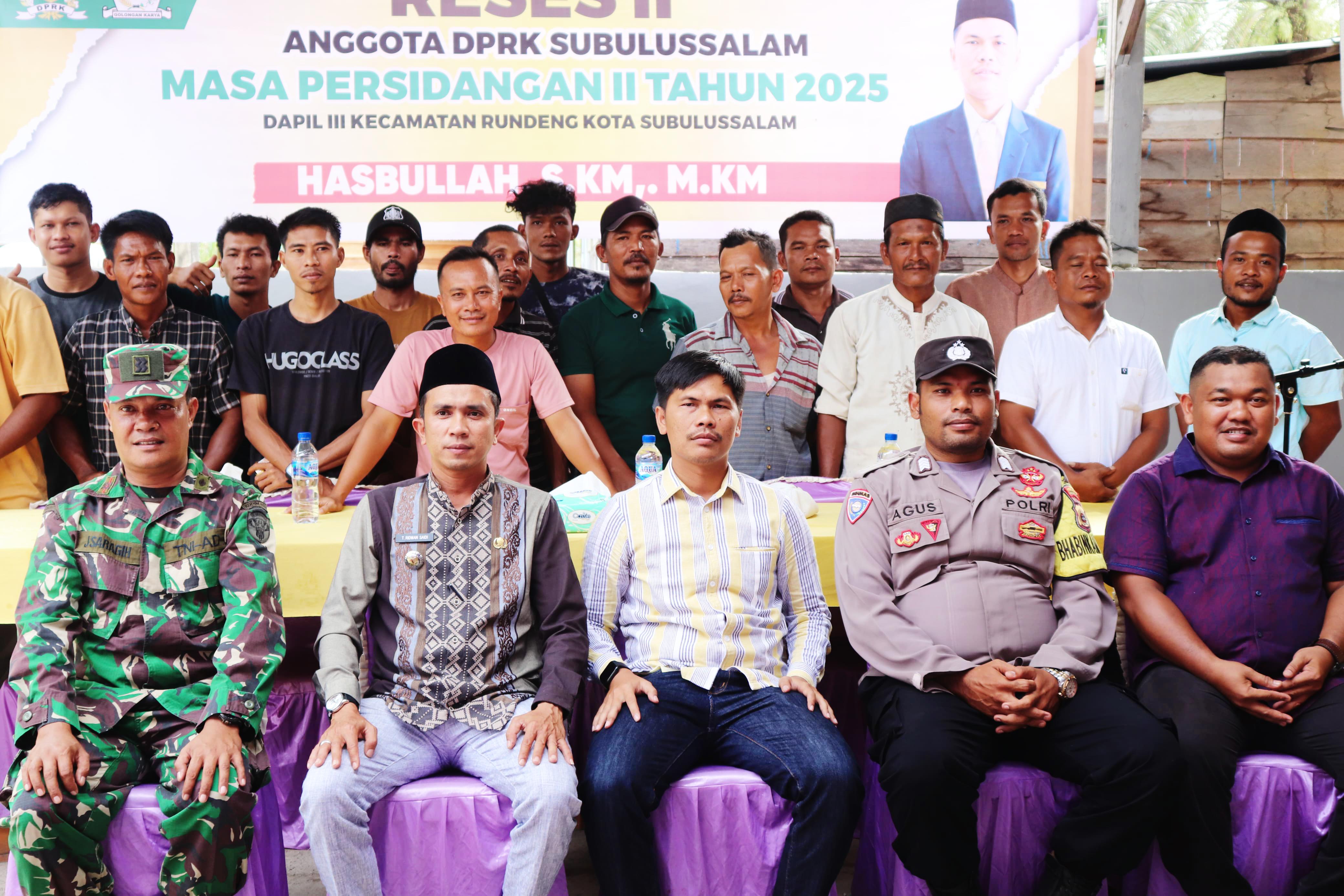 Hasbullah Serap Aspirasi Masyarakat Rundeng saat Reses Persidangan ke II