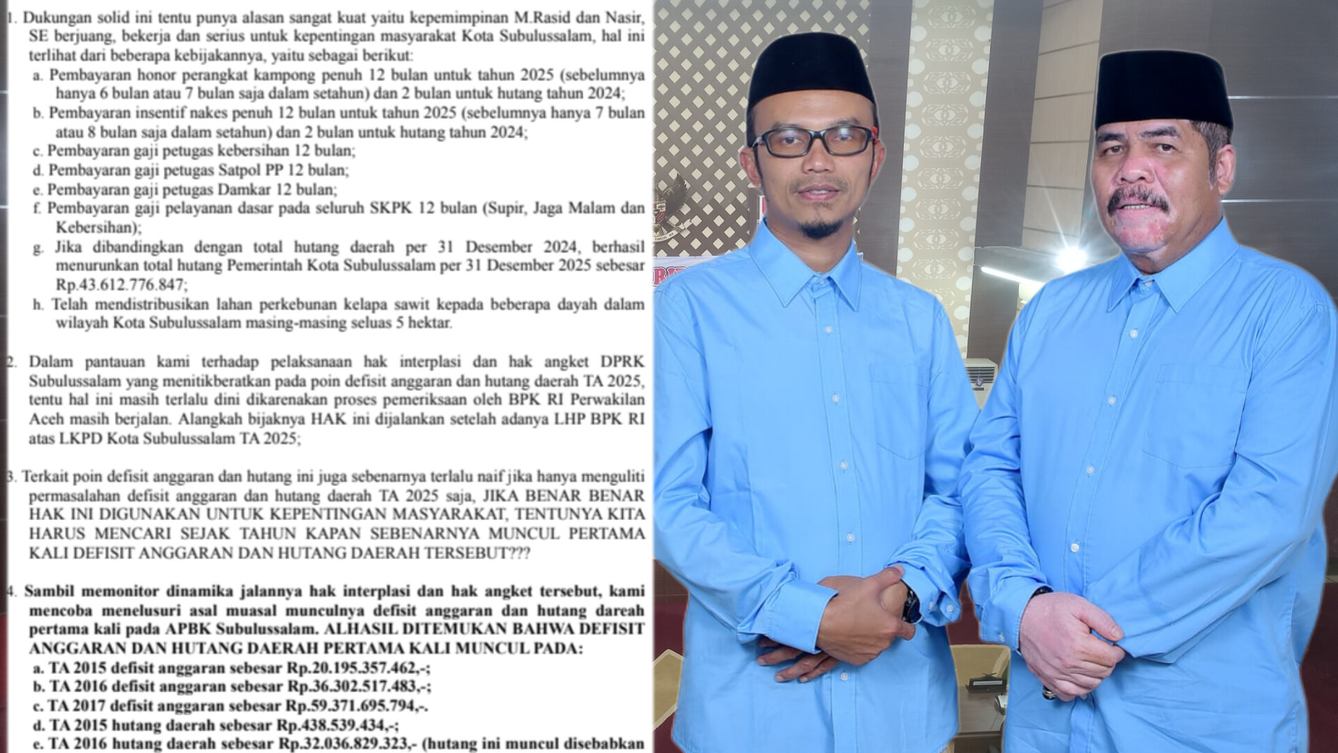 Walikota di Interpelasi, Fraksi Rabbani Solid Dukung Rasyid-Nasir ...
